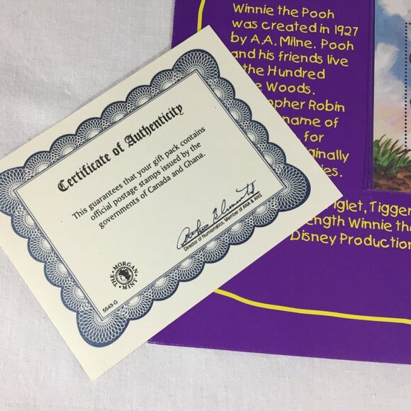 DISNEY Winnie The Pooh Official Government Postage Stamps Canada Ghana Collector - Picture 4 of 6